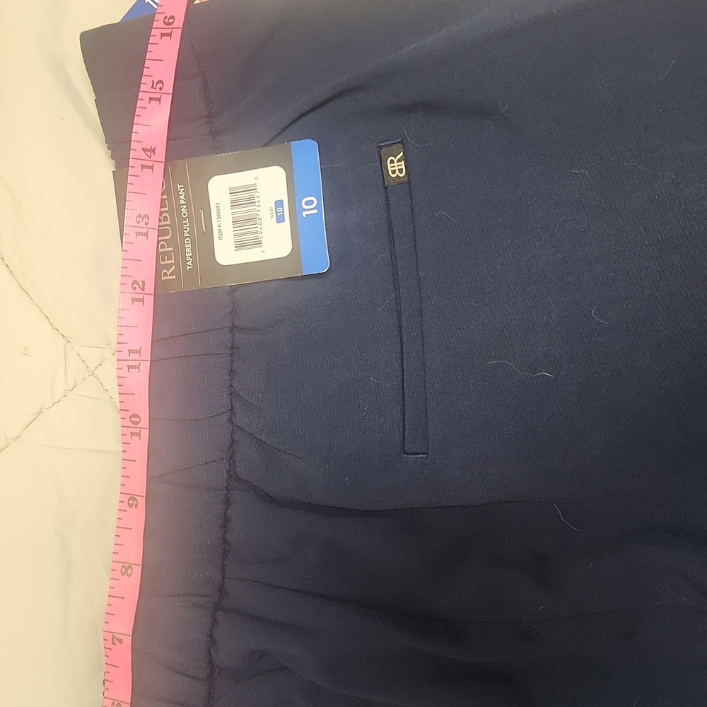 NWT Banana Republic Pull On Navy Trousers, Size 10 - Picture 8 of 10